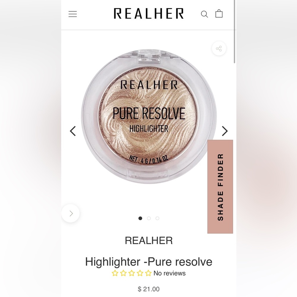 RealHer Pure Resolve Highlighter - Shimmering Gold - Picture 5 of 5